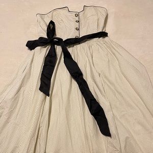 Anthropologie Strapless Black and White Dress